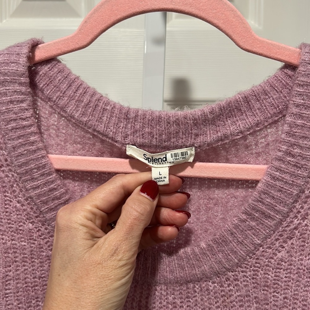 Splendid Lilac Natalia Maternity Sweater, RTR - Picture 6 of 8